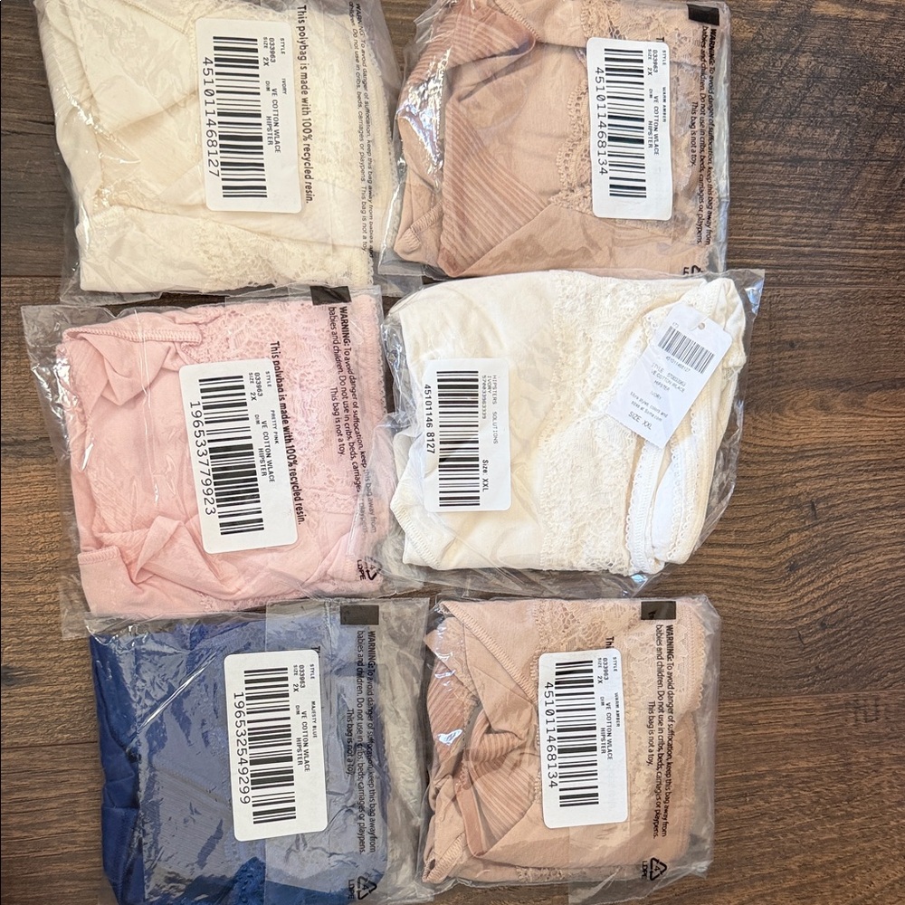 Soma Cotton w/Lace Hipster-Set of 6